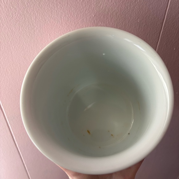 FTD Japan Porcelain Cache Pot White Pink Gray Floral Flower VINTAGE floral 4x5” - Picture 6 of 8